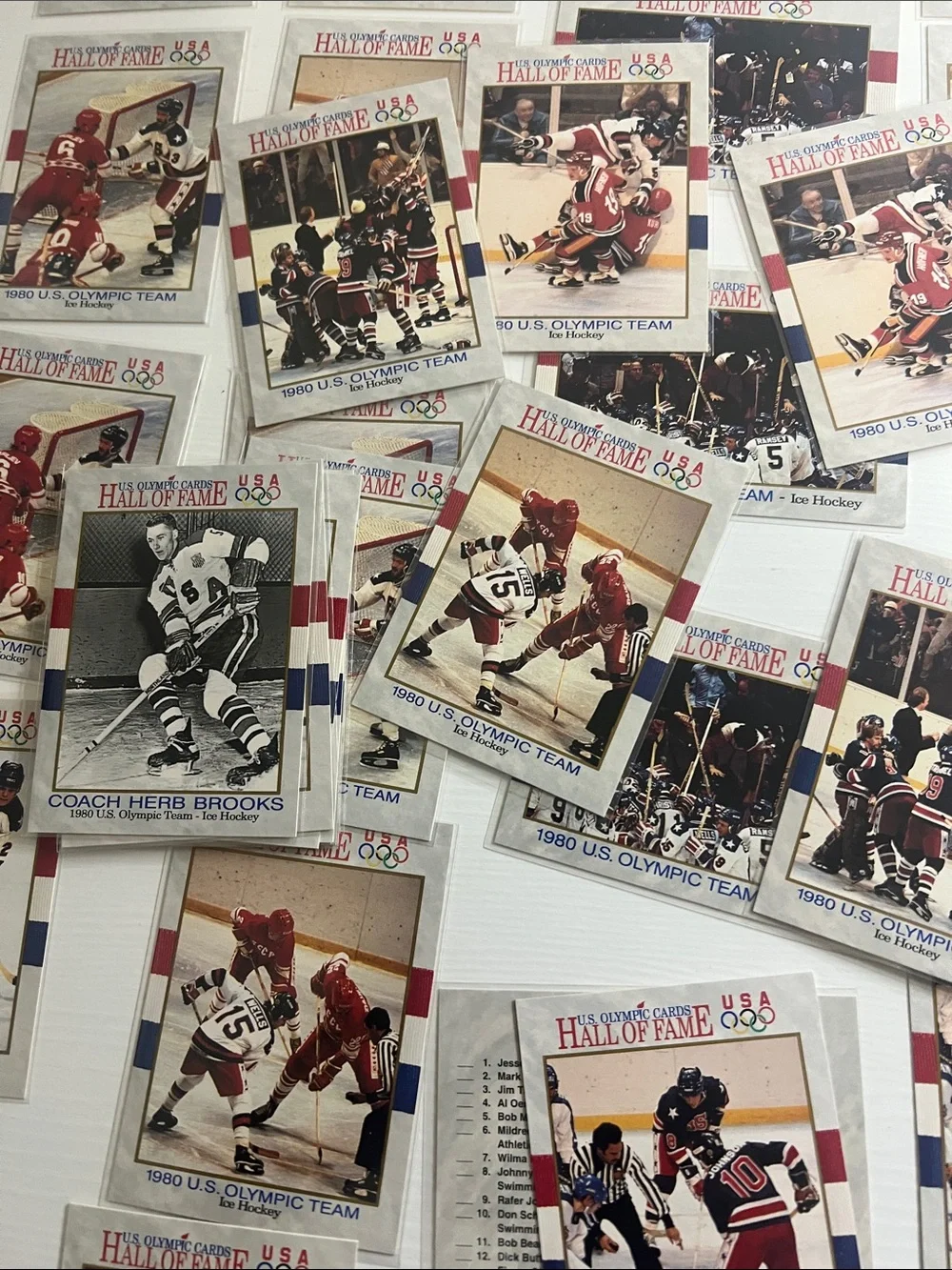 40 Vintage 1980 U.S. Olympic Ice Hockey Trading Cards